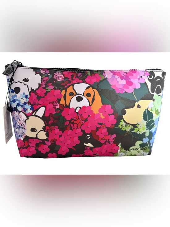 Marc Tetro Handbags - Marc Tetro Dogs and Flowers Makeup Bag - NWT